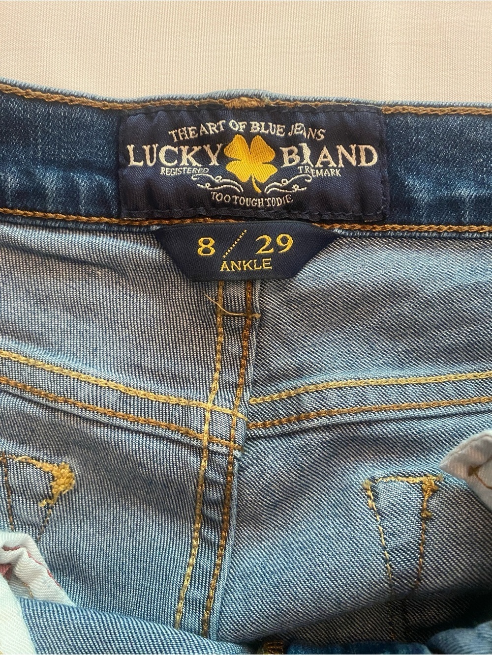 Lucky Brand Women's Charlie Baby Boot Low Rise Jeans Size 8 length 29” Ankle - Picture 5 of 16
